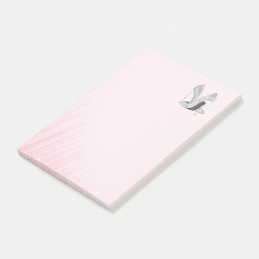 Silver Heels Roze Post-it® Notes (Schuin)