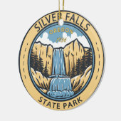 Silver Herfst State Park Oregon Badge  Keramisch Ornament (Links)