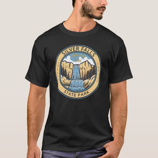 Silver Herfst State Park Oregon Badge  T-shirt (Voorkant)