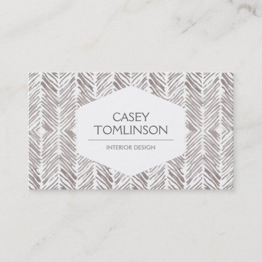 SILVER HERRINGBONE WATERVERF ARTWORK VISITEKAARTJE (Voorkant)
