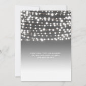 Silver Holiday Christmas String Lights Uitnodiging (Achterkant)
