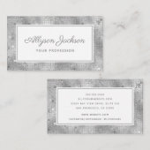 Silver Holographic Script-Visitekaartje Visitekaartje (Voorkant / Achterkant)