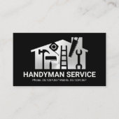 Silver Home Handyman Tools Builder Visitekaartje (Voorkant)