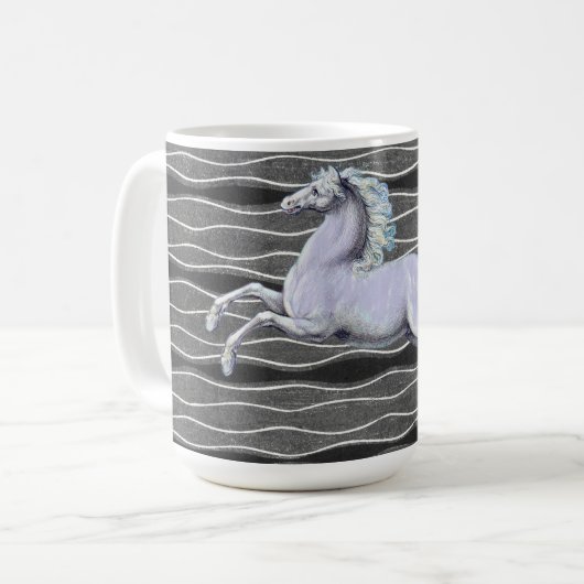 Silver Horse Art Mok Cup (Voorkant links)
