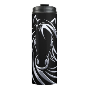 Silver Horse Head Thermosbeker