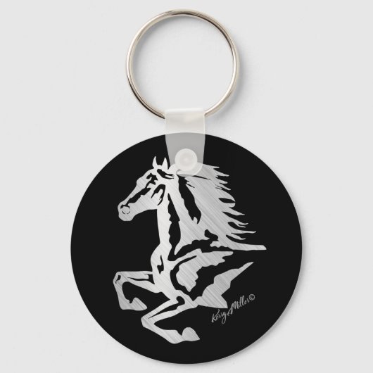 Silver Horse Silhouette Sleutelhanger (Voorkant)