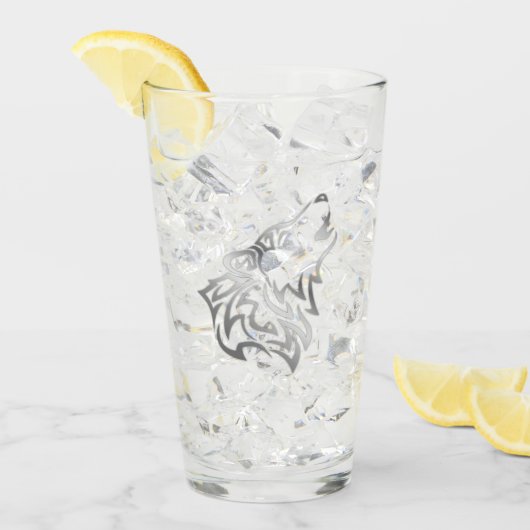 Silver Howling Wolf Glas (Voorkant ijs)