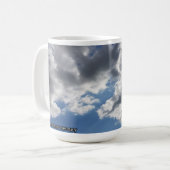 "Silver in the Sky" Clouds op een Koffiemok (Voorkant links)