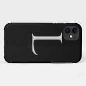 Silver Initial iPhone 5 à peine là Coque (Dos (Horizontal))