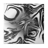 Silver Ink Abstract Tegeltje (Voorkant)