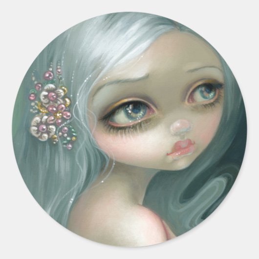 "Silver Introspection"-Sticker Ronde Sticker (Voorkant)