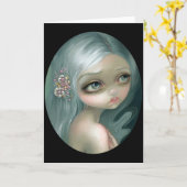 "Silver Introspection"-Wenskaart Kaart (Gele Bloem)