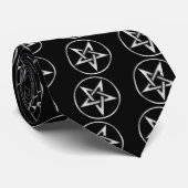 Silver Inverted Pentagram Stropdas (Opgerold)