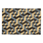 Silver Ivory Geometrische Complex Tegel Kussensloop (Achterkant)