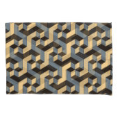 Silver Ivory Geometrische Complex Tegel Kussensloop (Voorkant)