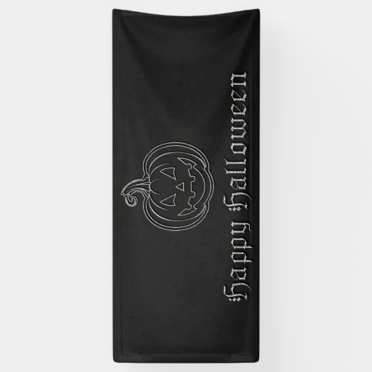 Silver Jack O' Lantern Halloween Spandoek (Verticaal)