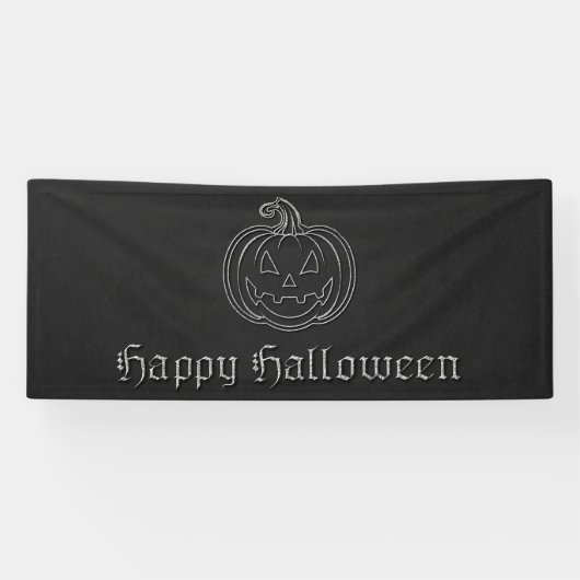 Silver Jack O' Lantern Halloween Spandoek (Horizontaal)