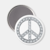 Silver Jewels Peace Sign Magneet (Voorkant / Achterkant)