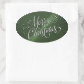 Silver Joyeux Sticker vert Noël Revêtu (Sac)