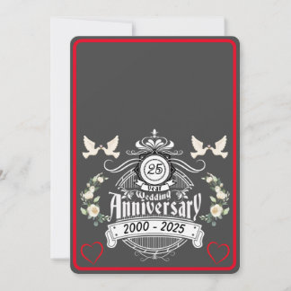 Silver Jubilee 2 Photo Invitation du 25e anniversa