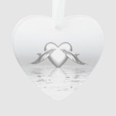Silver Jubileum Dolphins en Heart Ornament (achterkant)