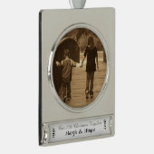 Silver Jubileum-kerstversiering Verzilverd Banner Ornament (Rechts)