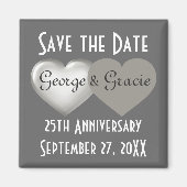Silver Jubileum Save the Date Magneet (Voorkant)