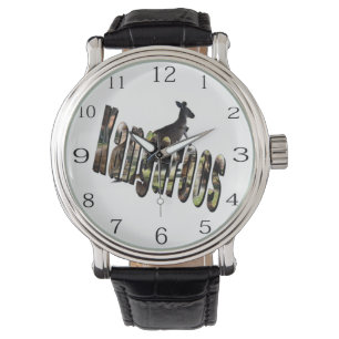 Silver Kangaroo en Kangaroos Logo, Horloge