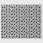 Silver kerstboompatroon cadeaupapier (Vlak)