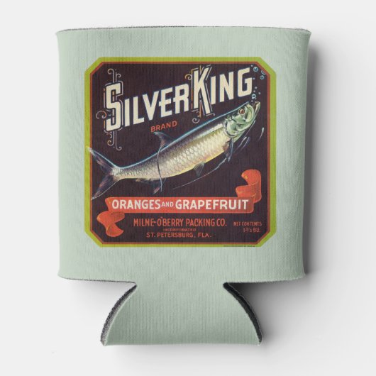Silver King Merk Sinaasappels en Grapefruit Label Blikjeskoeler (Voorkant)