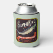Silver King Merk Sinaasappels en Grapefruit Label Blikjeskoeler (Blikje Achterkant)
