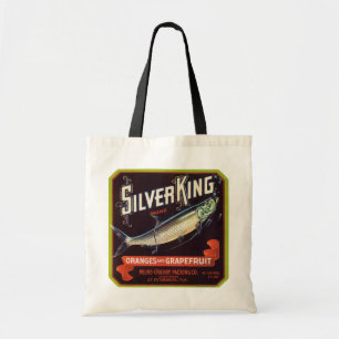 Silver King Merk Sinaasappels en Grapefruit Label Tote Bag