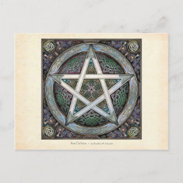 Silver Knotwork Pentacle Briefkaart