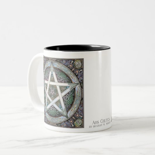 Silver Knotwork Pentacle Mok (Voorkant links)