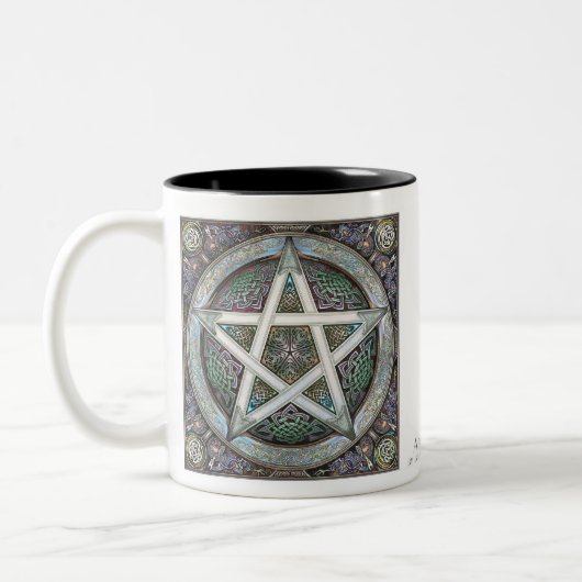Silver Knotwork Pentacle Mok (Links)