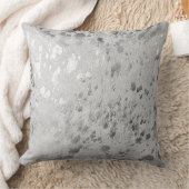 Silver Koeienhuid Print Metallic Scatter Kussen (Deken)