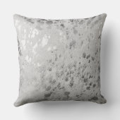 Silver Koeienhuid Print Metallic Scatter Kussen (Achterkant)