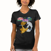 Silver Koi-Roze en Roze Lilies T-Shirts