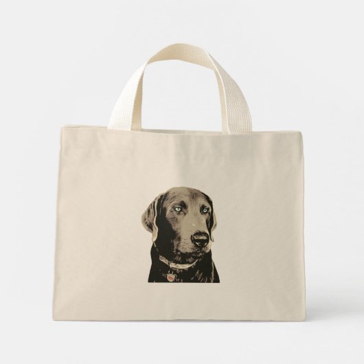 Silver Lab 100% Labrador Cotton Canvas tas (Achterkant)