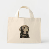 Silver Lab 100% Labrador Sac fourre-tout en coton (Devant)