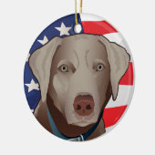 Silver Lab Retriever of America Keramisch Ornament (Links)