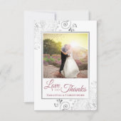 Silver Lace Dusty Roos White Love & Bedankt Weddin (Voorkant)