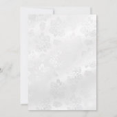 Silver Lace en Cross Baptism Invite Kaart (Achterkant)