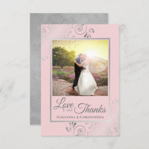 Silver Lace over Blush Pink Love & Bedankt Weddens