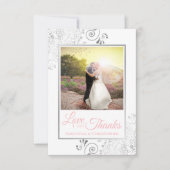 Silver Lace Pink over White Love & Bedankt Weddens (Voorkant)