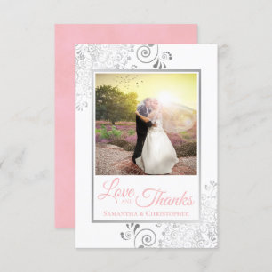 Silver Lace Pink over White Love & Bedankt Weddens