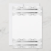 Silver Lace Wedding Design Kaart (Achterkant)