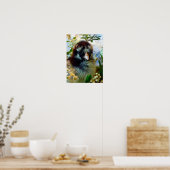 Silver Laced Cochin Chick in Studio Setting Poster (Keuken)
