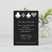 Silver Las Vegas repetitie diner uitnodiging (Staand voorkant)