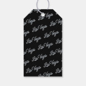 Silver Las Vegas Sparkles Bruiloft Welkom Cadeaulabel (Achterkant)